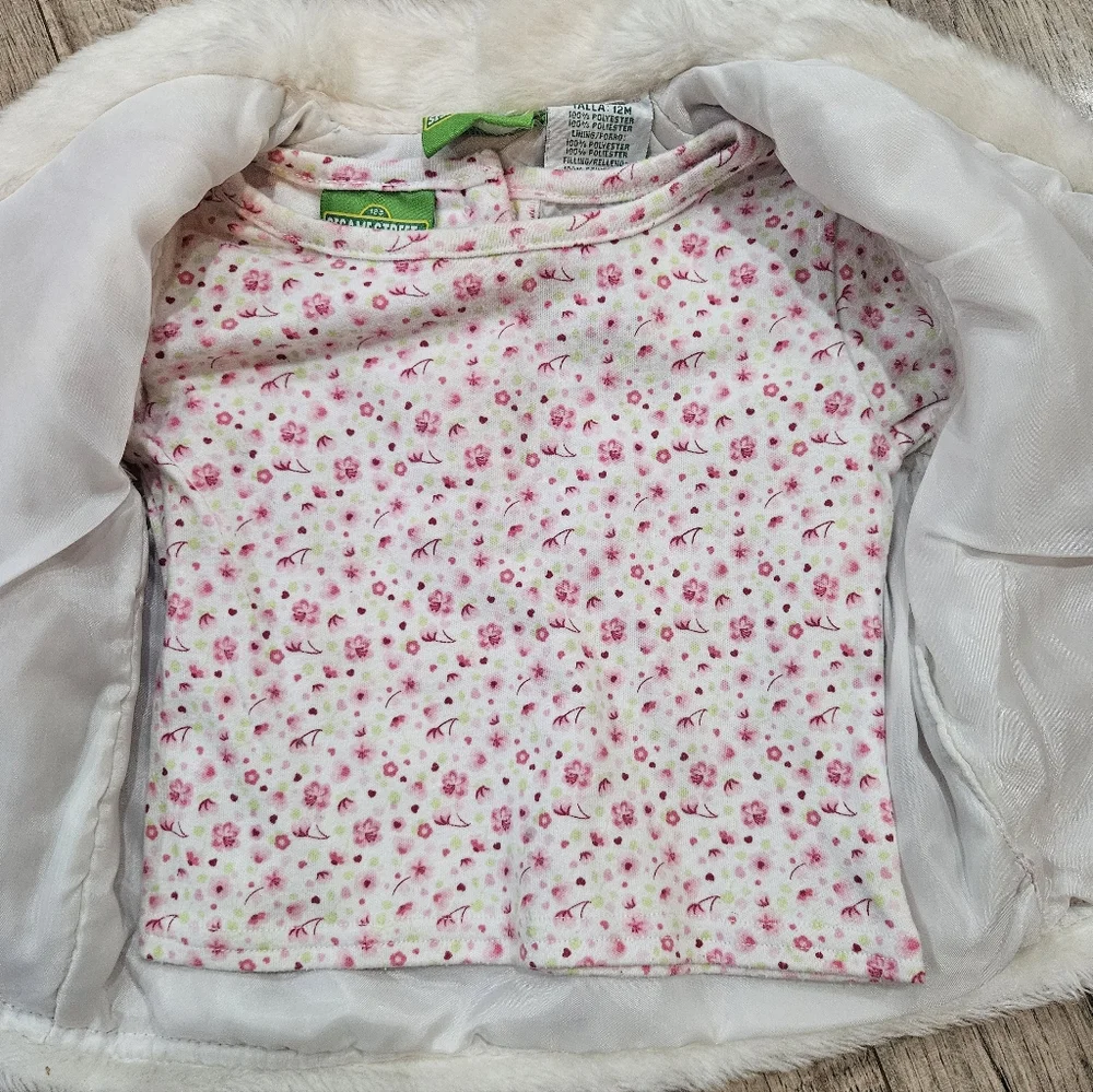 Vtg Y2K Pink Elmo Sesame Street Fur Lined Pink Vest w/ Undershirt Size 12 Months - Picture 4 of 6